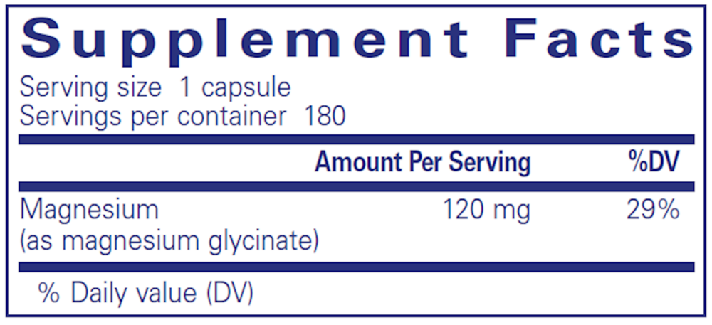 Product image for Magnesium Glycinate, 120 mg.