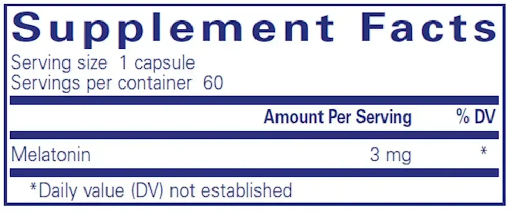 Product image for Melatonin 3mg.