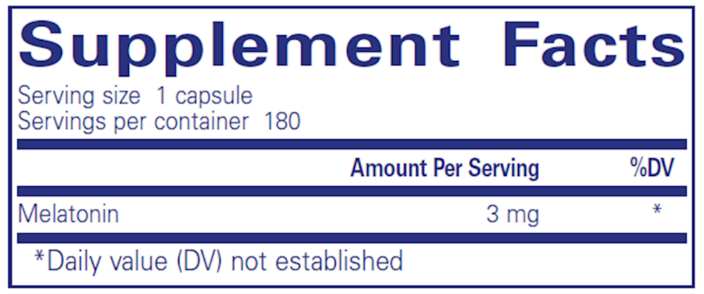 Product image for Melatonin 3mg.