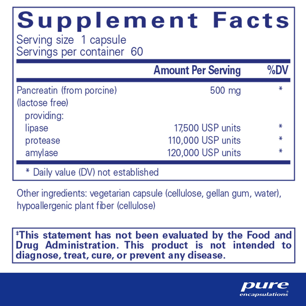 Product image for Pancreatic Enzyme Formula.