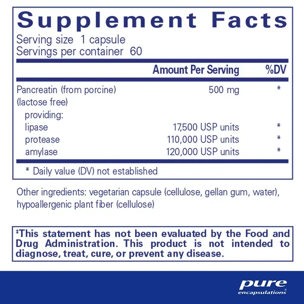 Product image for Pancreatic Enzyme Formula.