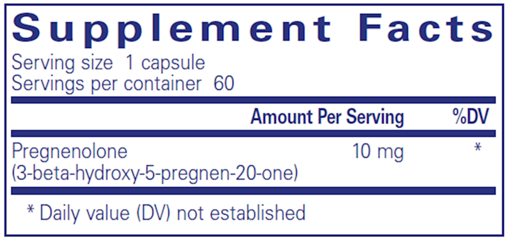 Product image for Pregnenolone 10mg.