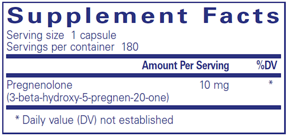 Product image for Pregnenolone 10mg.
