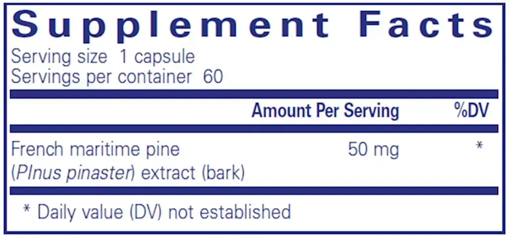 Product image for Pycnogenol 50mg.