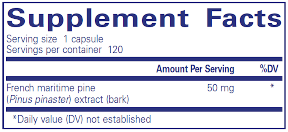 Product image for Pycnogenol 50mg.