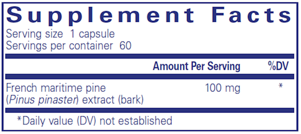 Product image for Pycnogenol 100mg.