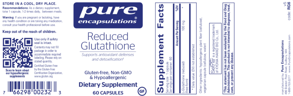 Product image for Reduced Glutathione.