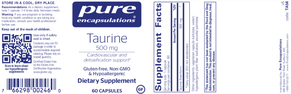 Product image for Taurine 500mg.
