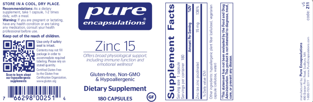 Product image for Zinc 15.