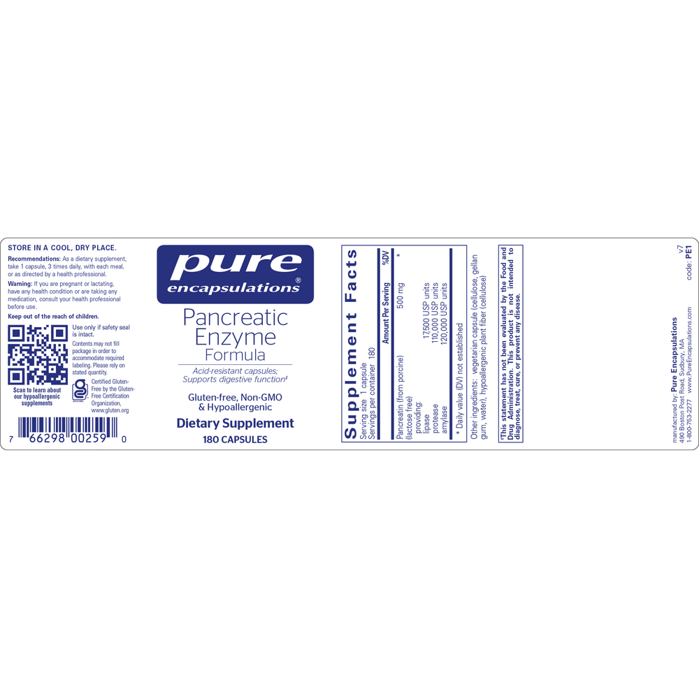 Product image for Pancreatic Enzyme Formula.