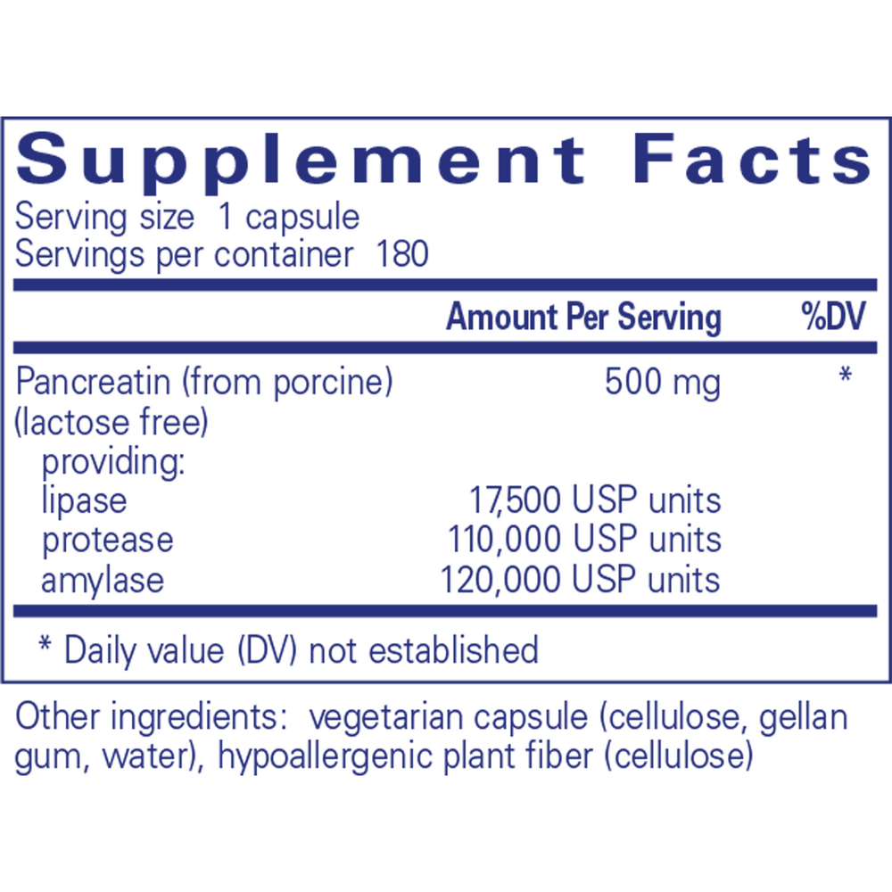 Product image for Pancreatic Enzyme Formula.
