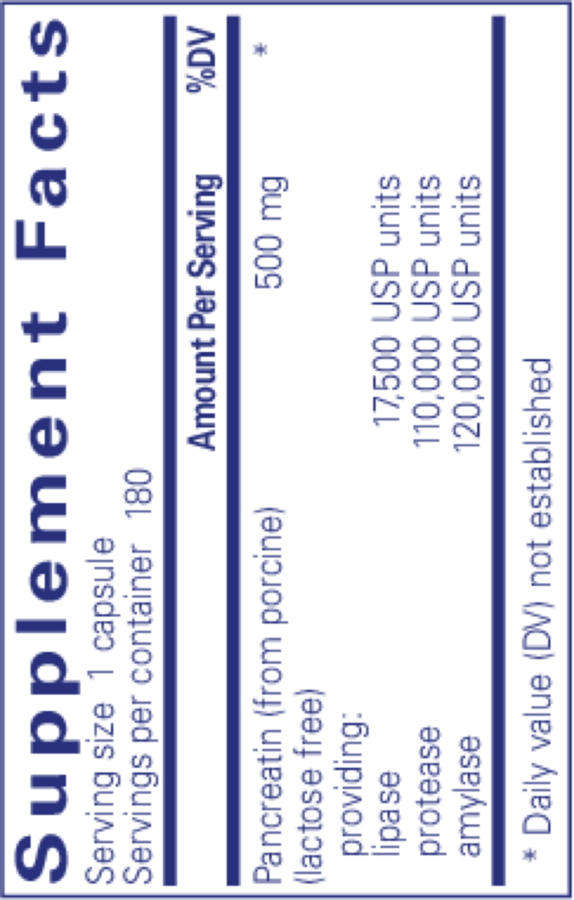 Product image for Pancreatic Enzyme Formula.