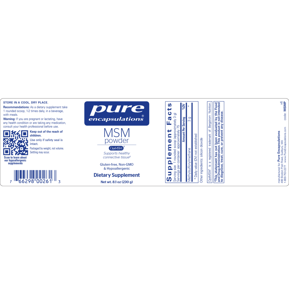 Product image for MSM Powder.