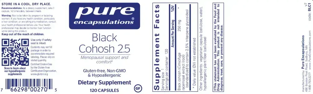 Product image for Black Cohosh 2.5.