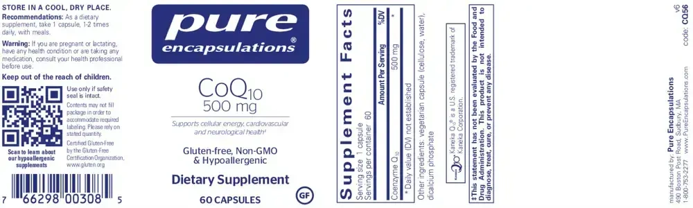 Product image for CoQ10 500mg.