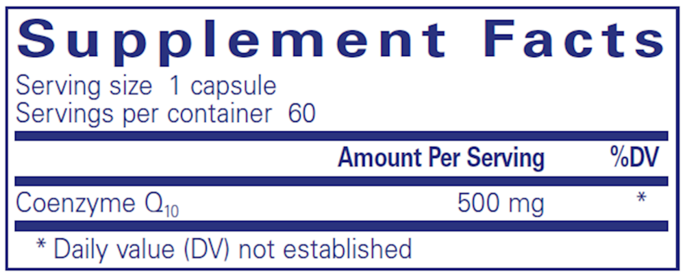 Product image for CoQ10 500mg.