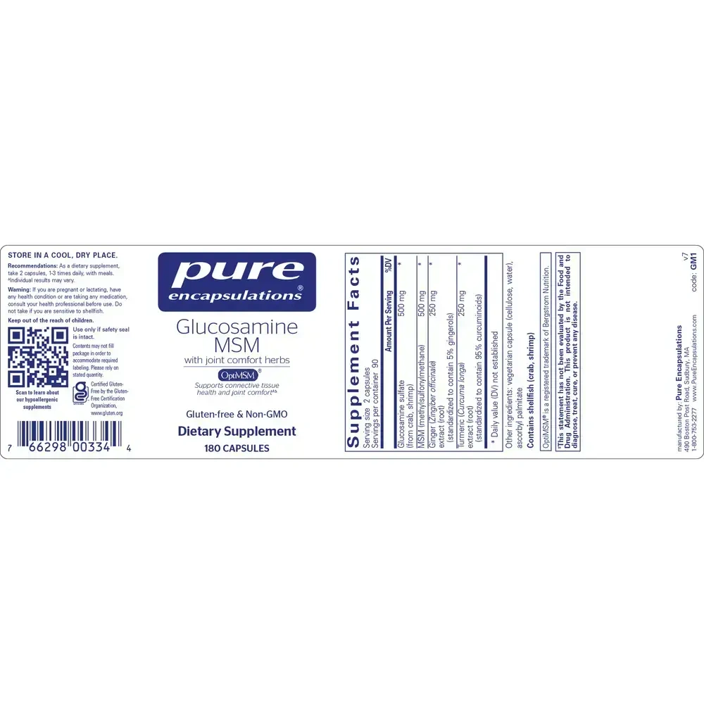 Product image for Glucosamine MSM w/joint comfort herbs*.