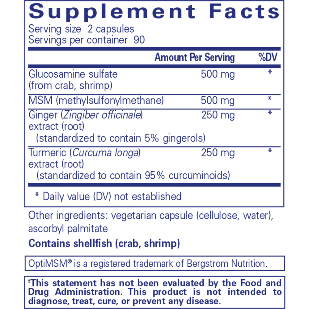 Product image for Glucosamine MSM w/joint comfort herbs*.