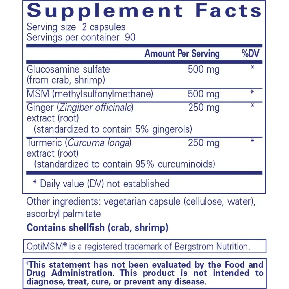 Product image for Glucosamine MSM w/joint comfort herbs*.