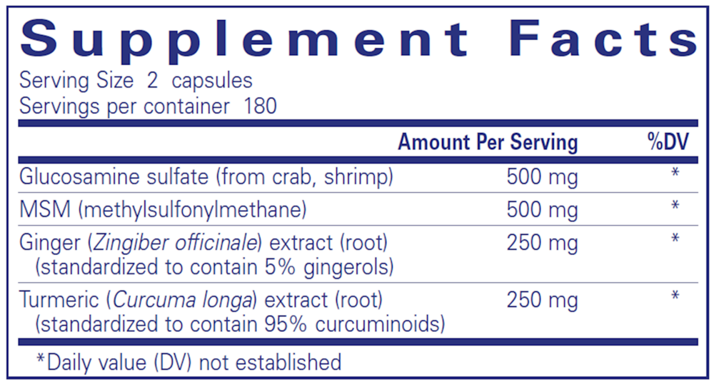 Product image for Glucosamine MSM w/joint comfort herbs*.