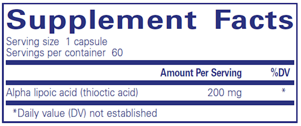 Product image for Alpha Lipoic Acid 200mg.