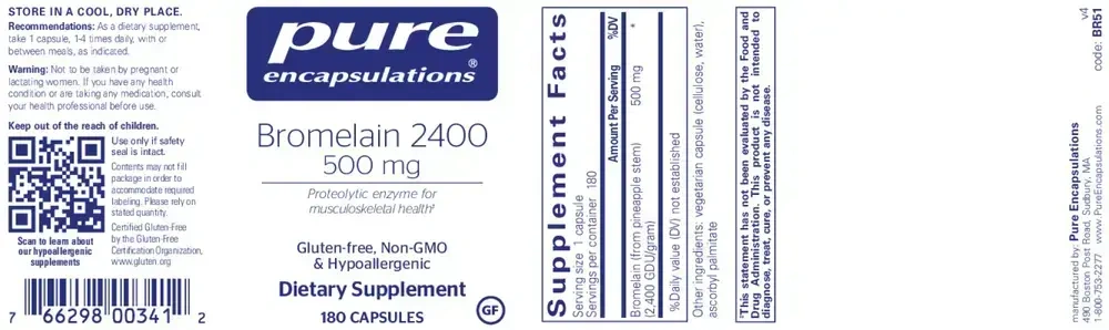 Product image for Bromelain 2400 500mg.