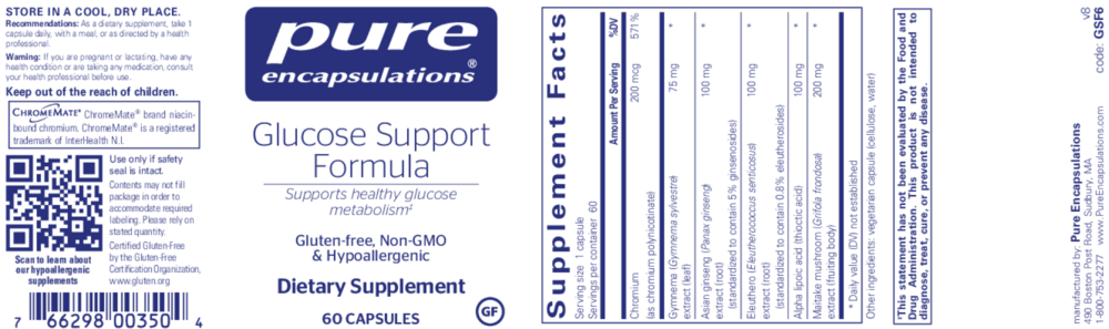 Product image for Glucose Support Formula.