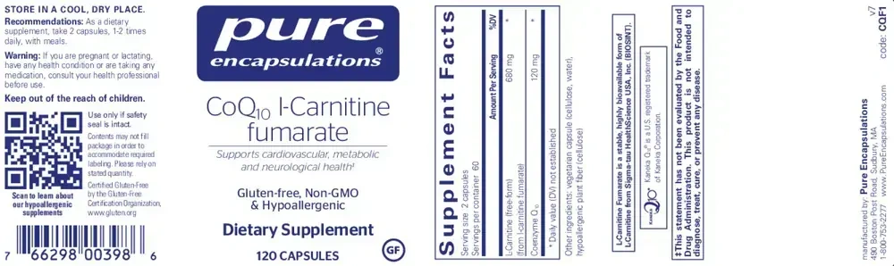 Product image for CoQ10 L-Carnitine Fumarate.