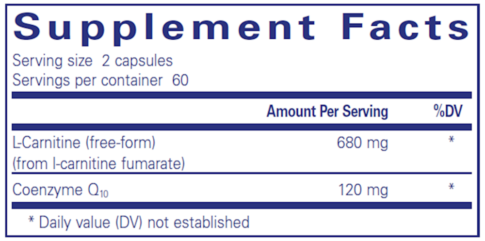 Product image for CoQ10 L-Carnitine Fumarate.