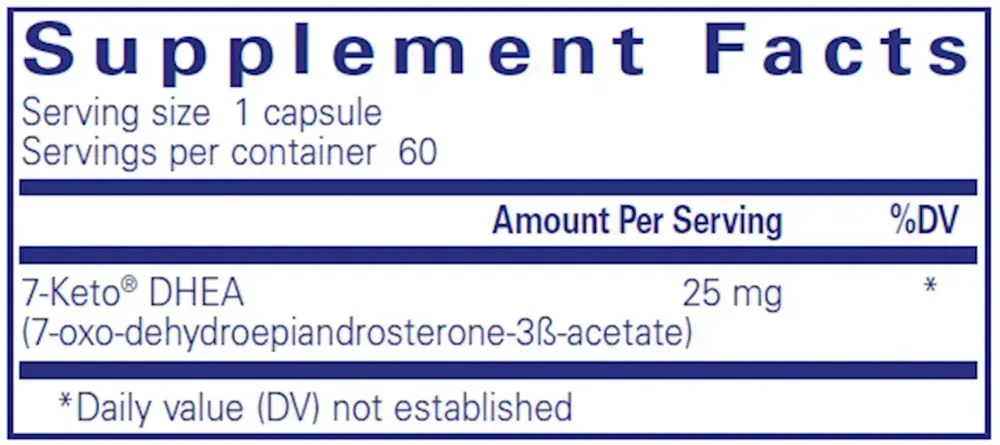 Product image for 7-Keto DHEA 25mg.