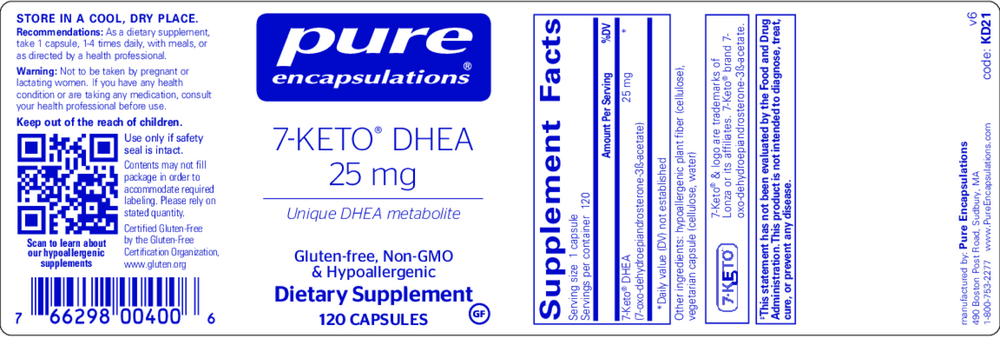 Product image for 7-Keto DHEA 25mg.