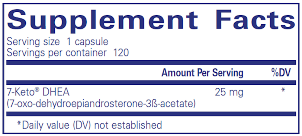 Product image for 7-Keto DHEA 25mg.