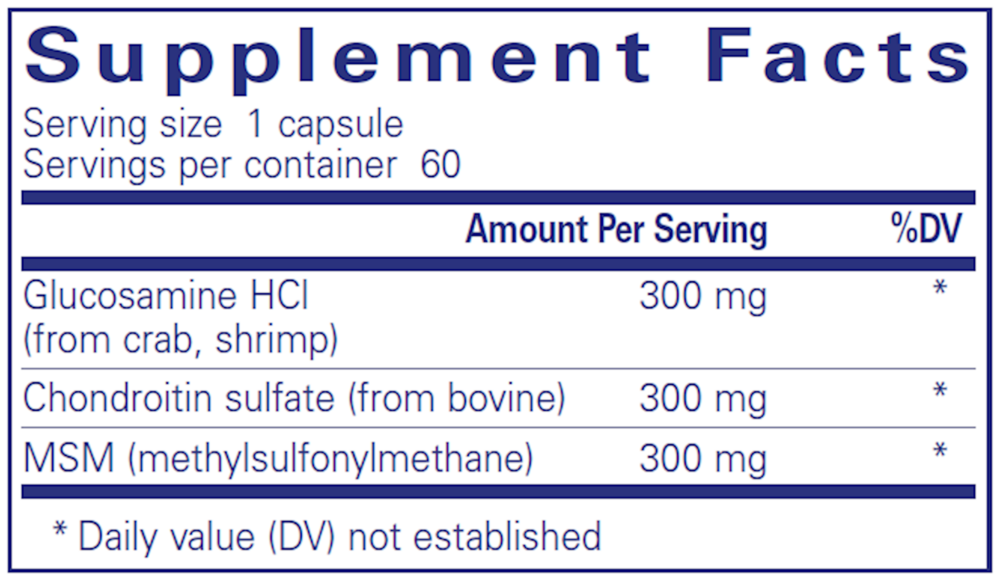 Product image for Glucosamine Chondroitin W/ MSM.