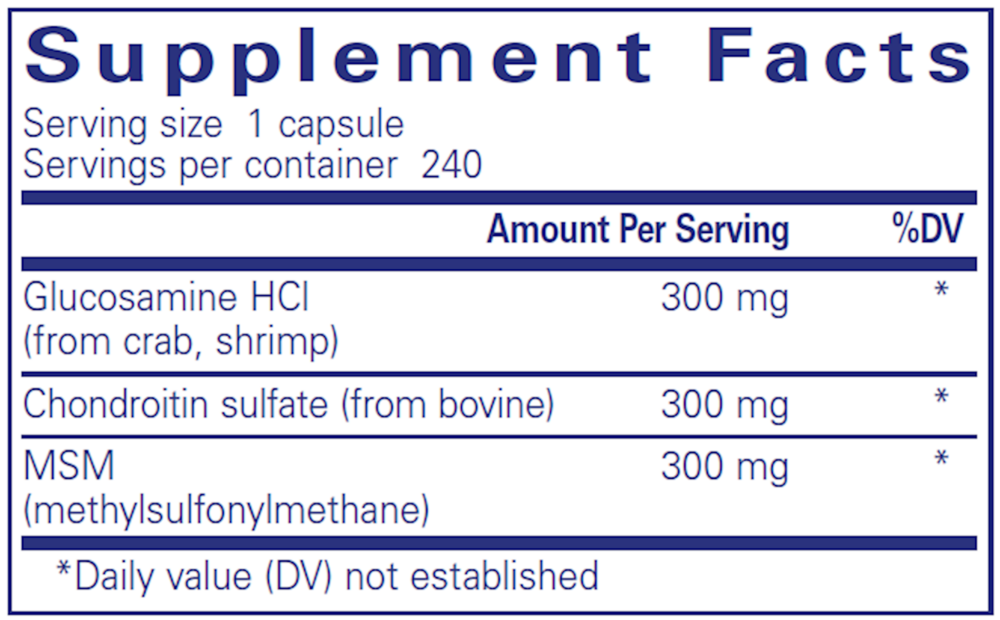 Product image for Glucosamine Chondroitin W/ MSM.