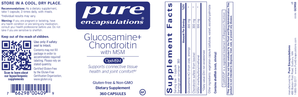 Product image for Glucosamine Chondroitin W/ MSM.