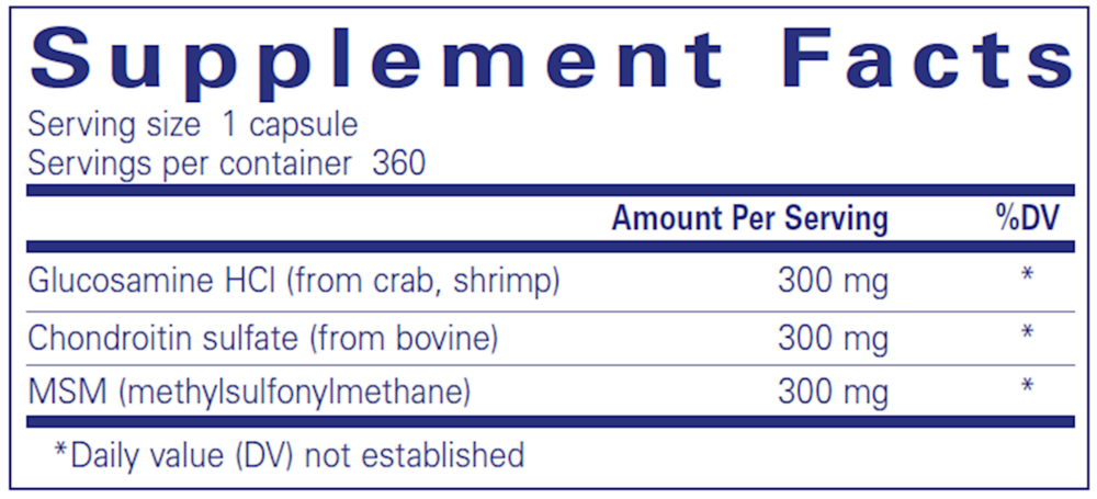 Product image for Glucosamine Chondroitin W/ MSM.