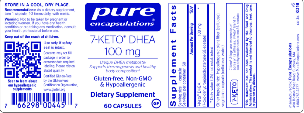 Product image for 7-Keto DHEA 100mg.