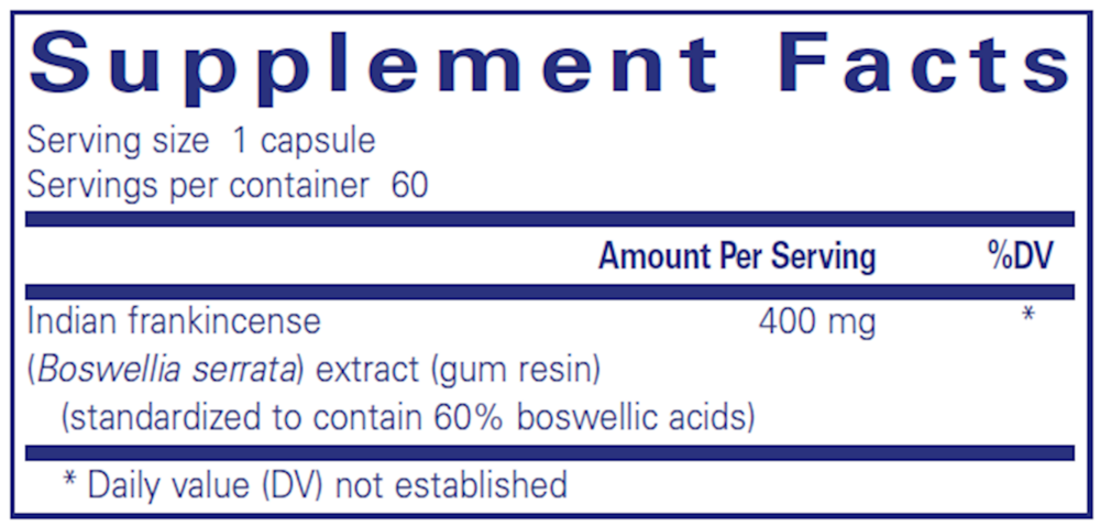 Product image for Boswellia.