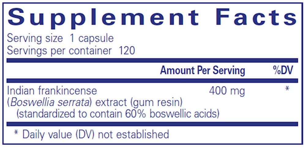 Product image for Boswellia.