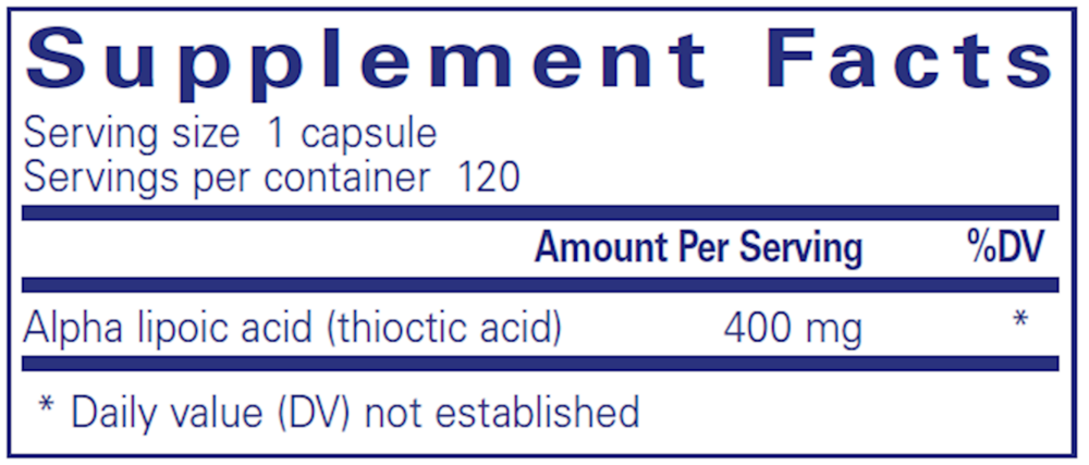 Product image for Alpha Lipoic Acid 400mg.