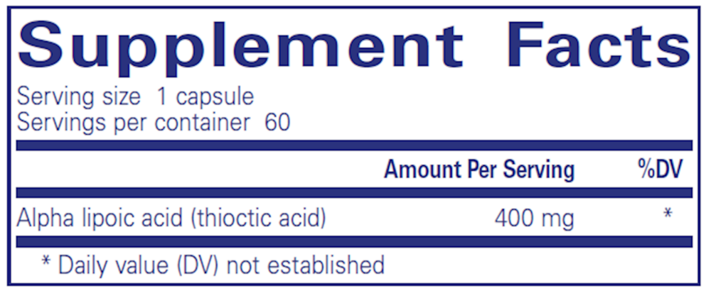 Product image for Alpha Lipoic Acid 400mg.