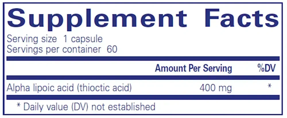 Product image for Alpha Lipoic Acid 400mg.