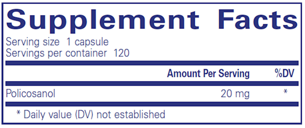 Product image for Policosanol 20mg.