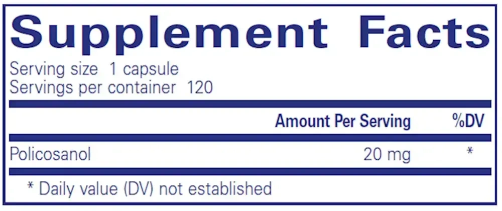 Product image for Policosanol 20mg.