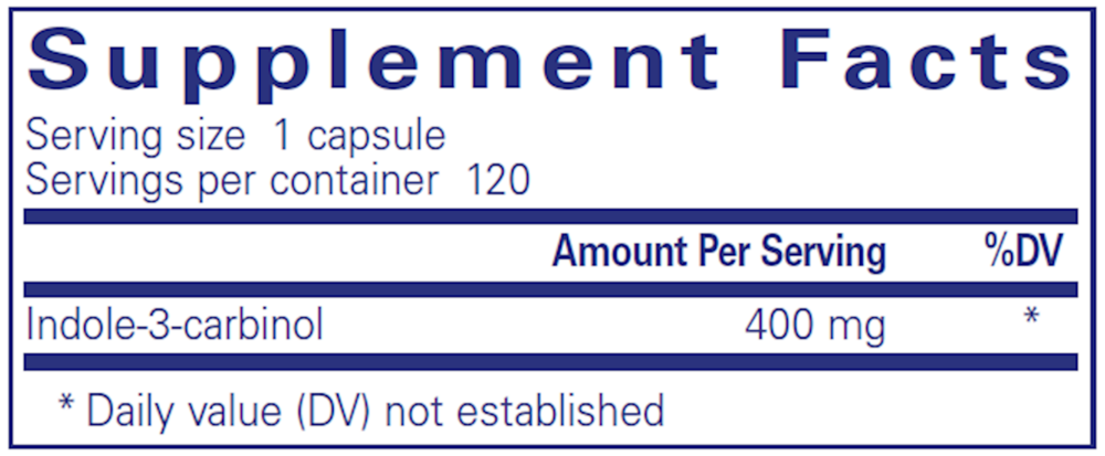 Product image for Indole-3-Carbinol 400mg.