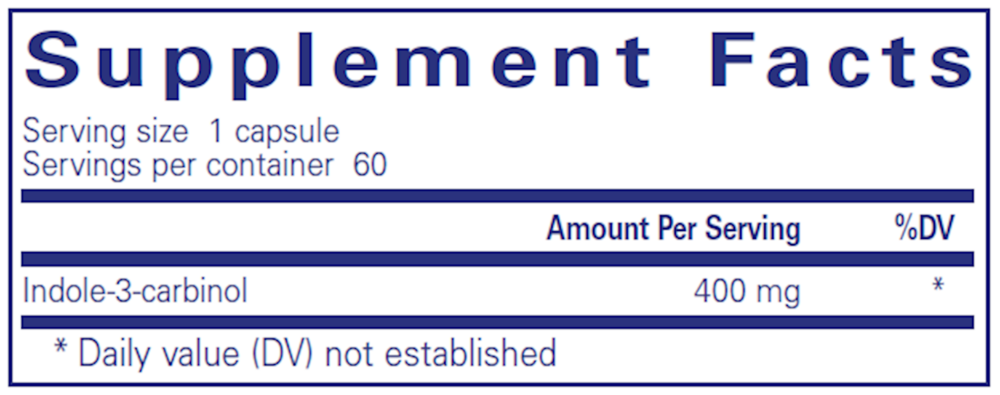 Product image for Indole-3-Carbinol 400mg.