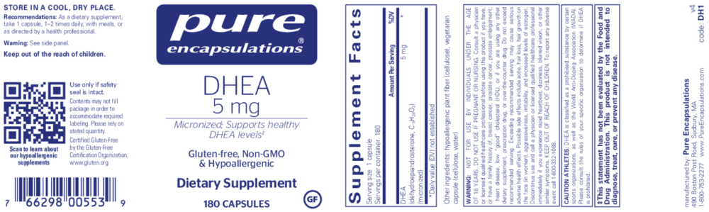 Product image for DHEA 5mg.