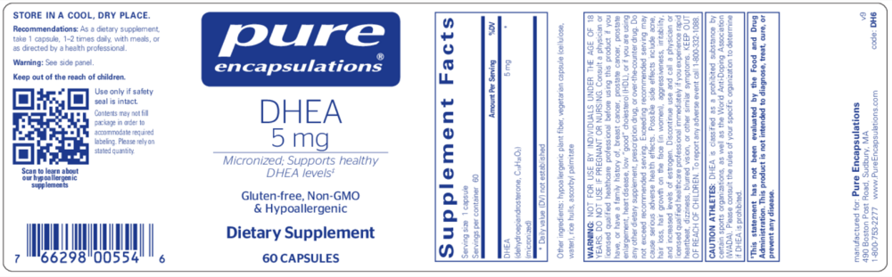 Product image for DHEA 5mg.