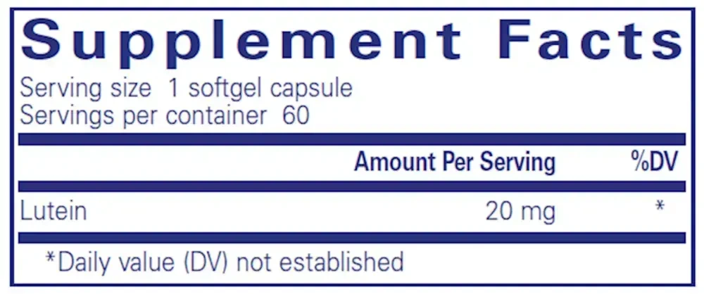 Product image for Lutein 20mg.