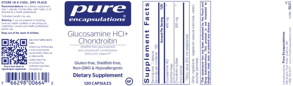Product image for Glucosamine HCl Chondroitin.
